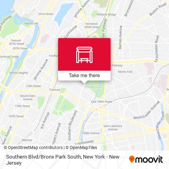 Southern Blvd/Bronx Park South map