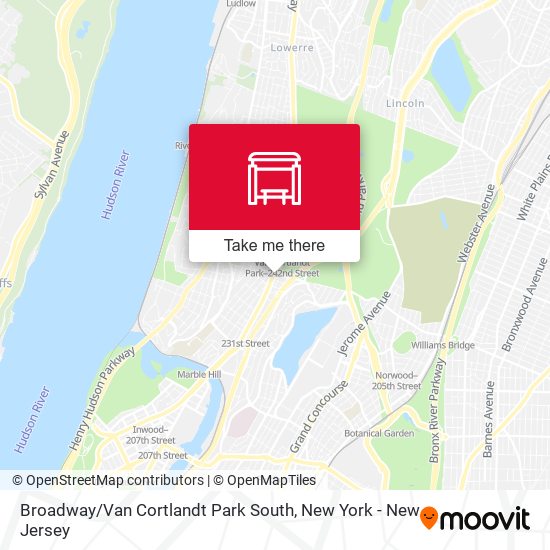 Mapa de Broadway / Van Cortlandt Park South