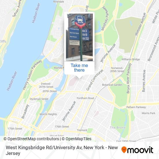 Mapa de West Kingsbridge Rd / University Av
