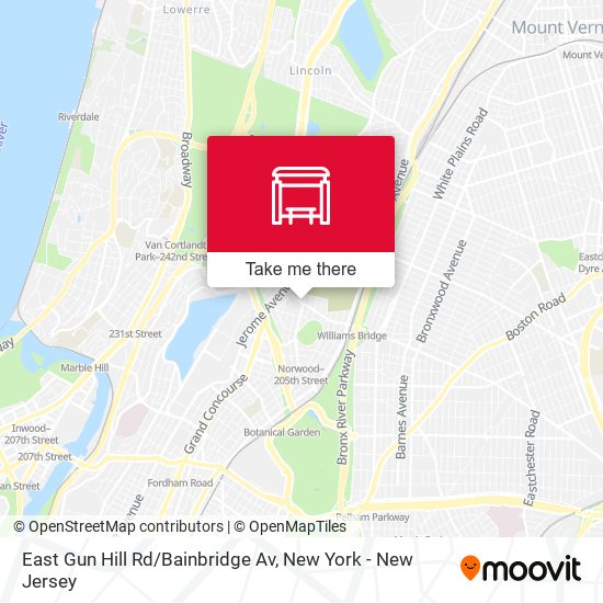East Gun Hill Rd/Bainbridge Av map