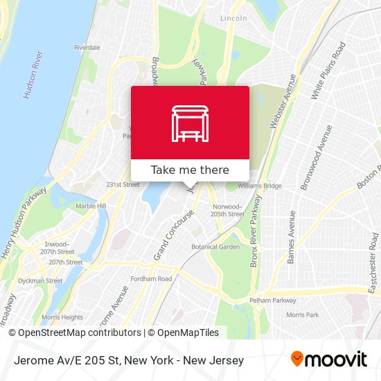 Mapa de Jerome Av/E 205 St