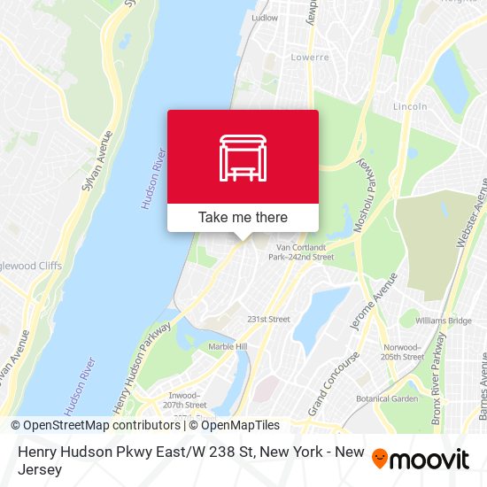 Henry Hudson Pkwy East / W 238 St map