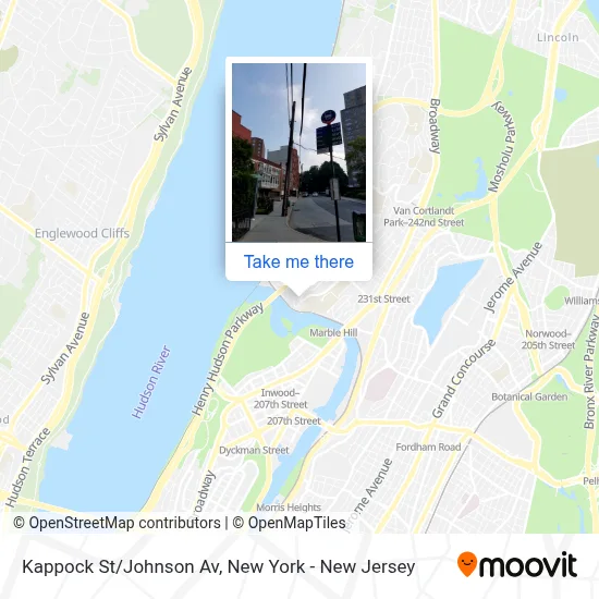 Kappock St/Johnson Av map