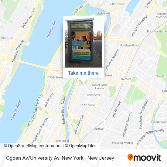 Ogden Av/University Av map