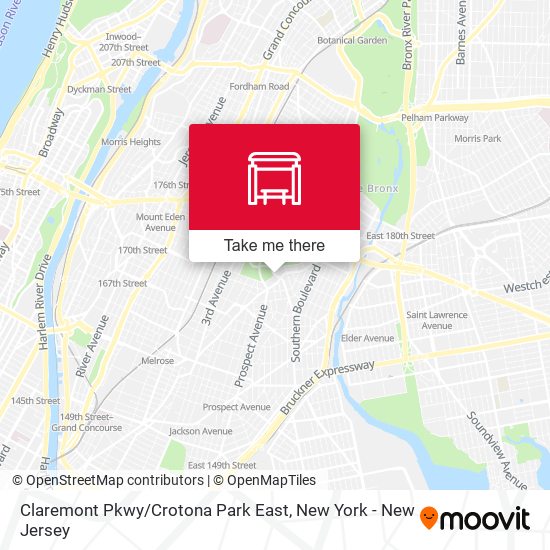 Claremont Pkwy / Crotona Park East map