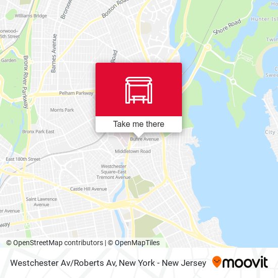 Westchester Av/Roberts Av map