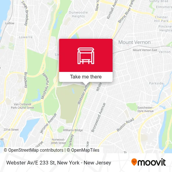 Webster Av/E 233 St map