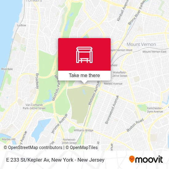E 233 St/Kepler Av map