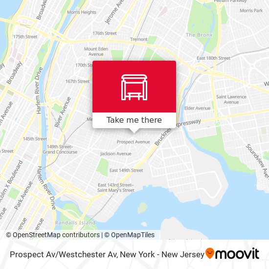 Prospect Av/Westchester Av map