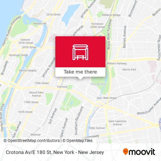Crotona Av/E 180 St map