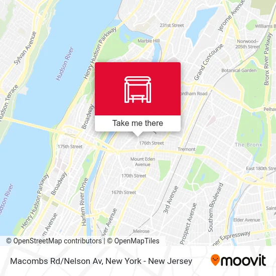 Macombs Rd/Nelson Av map