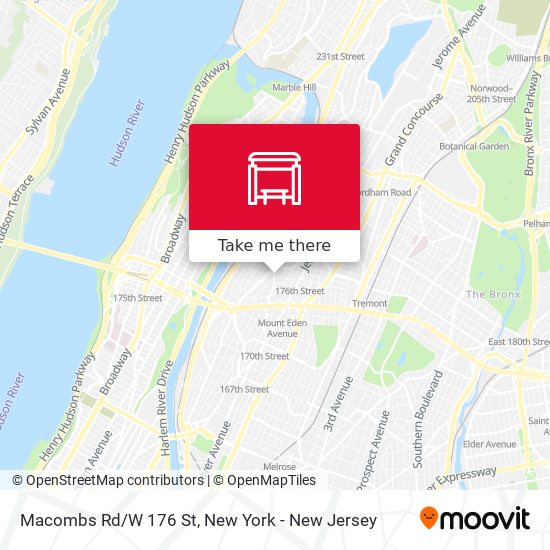 Macombs Rd/W 176 St map