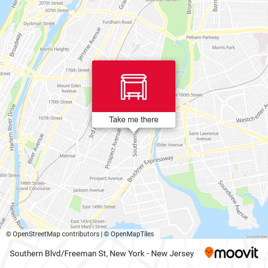Mapa de Southern Blvd/Freeman St