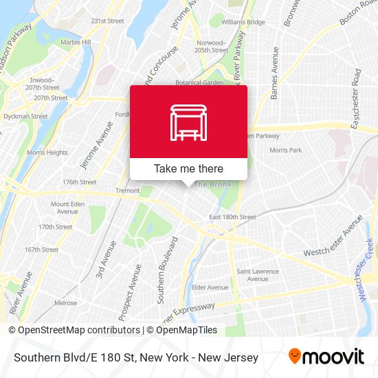 Southern Blvd/E 180 St map
