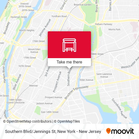Southern Blvd/Jennings St map