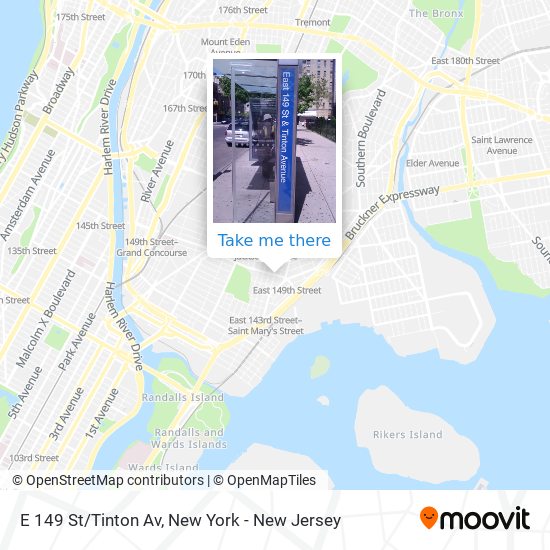Mapa de E 149 St/Tinton Av