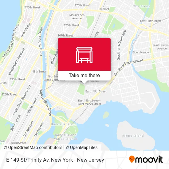 E 149 St/Trinity Av map