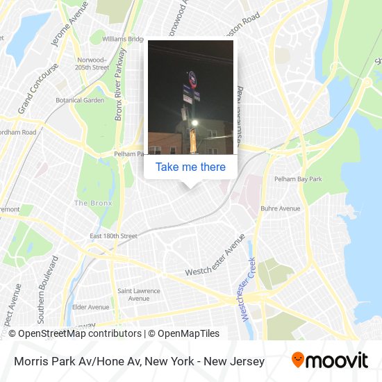 Mapa de Morris Park Av/Hone Av