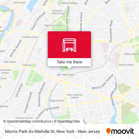 Mapa de Morris Park Av/Melville  St