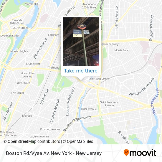 Boston Rd/Vyse Av map