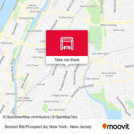 Boston Rd/Prospect Av map