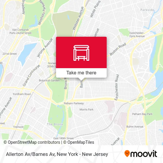 Allerton Av/Barnes Av map