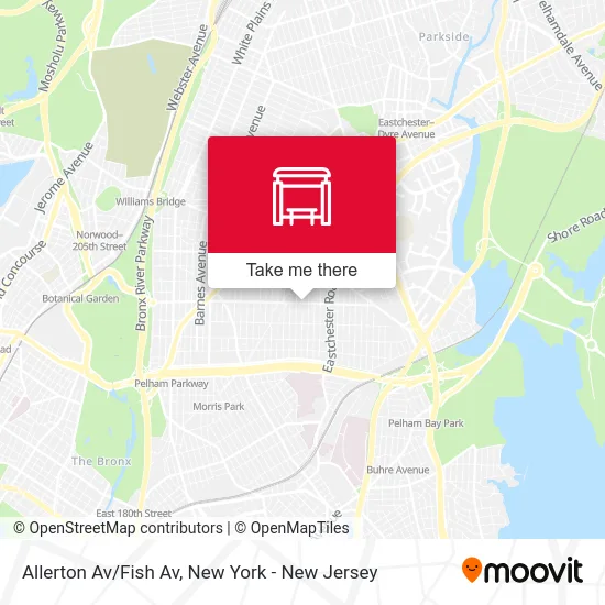 Allerton Av/Fish Av map