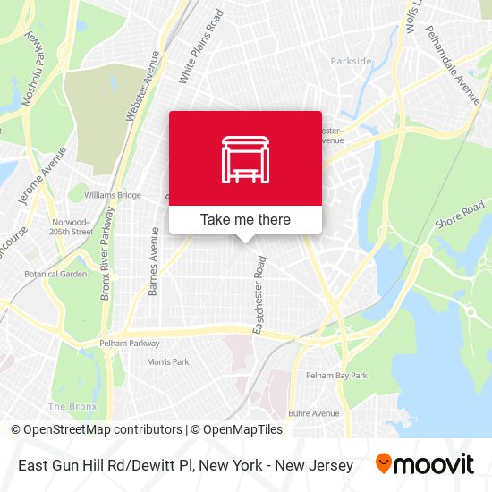 Mapa de East Gun Hill Rd/Dewitt Pl