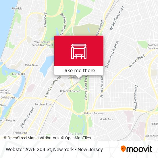 Webster Av/E 204 St map