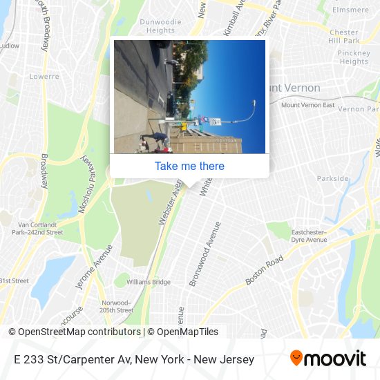 Mapa de E 233 St/Carpenter Av