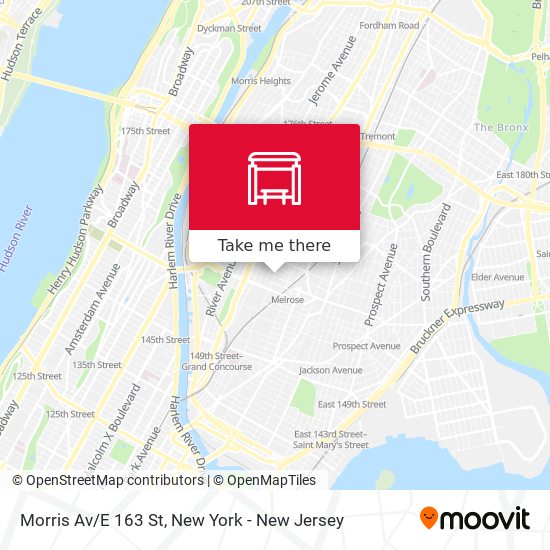 Mapa de Morris Av/E 163 St