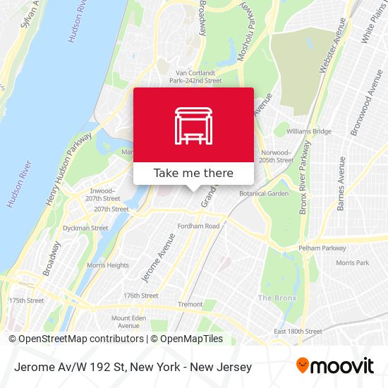 Jerome Av/W 192 St map