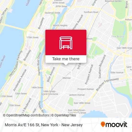 Mapa de Morris Av/E 166 St