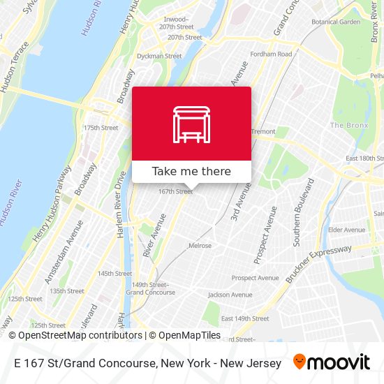 Mapa de E 167 St/Grand Concourse