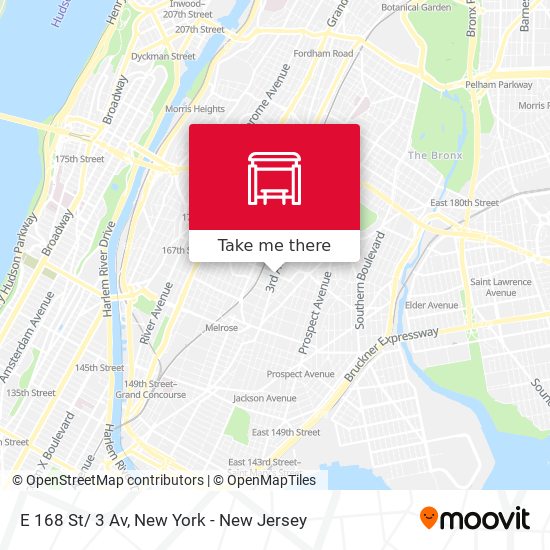 Mapa de E 168 St/ 3 Av