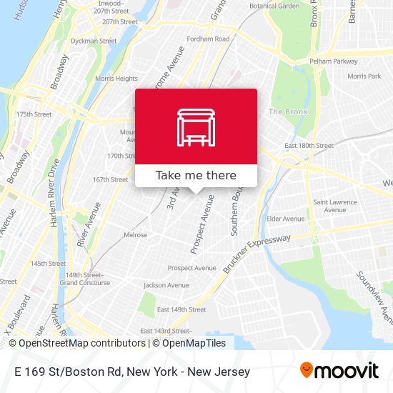 E 169 St/Boston Rd map
