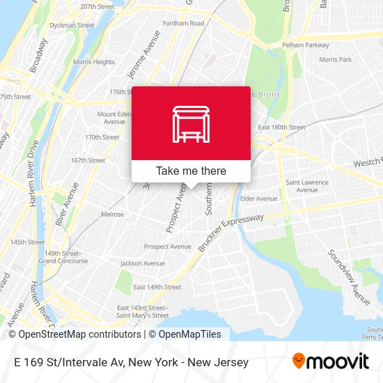 E 169 St/Intervale Av map