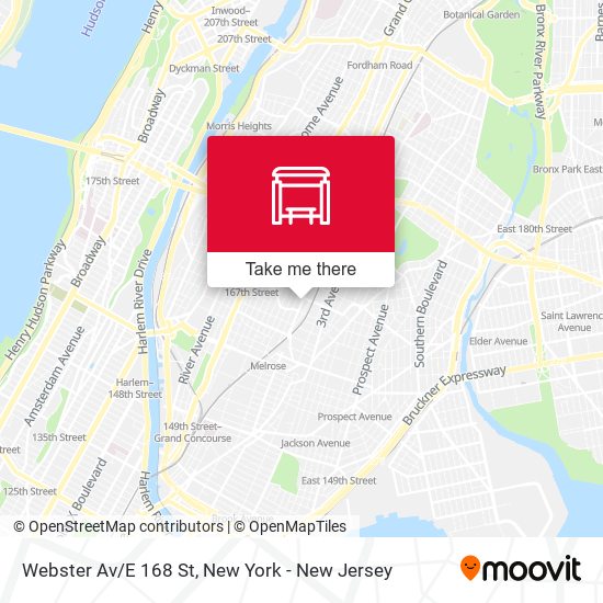 Mapa de Webster Av/E 168 St