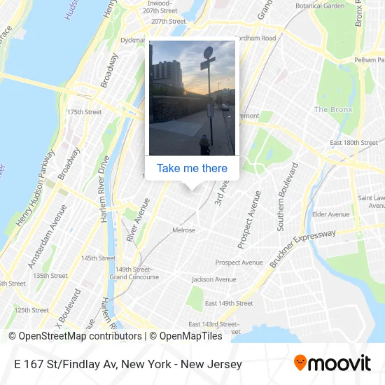 E 167 St/Findlay Av map