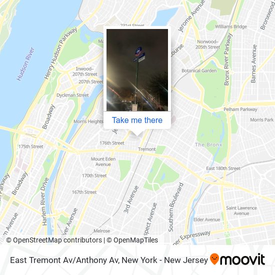 Mapa de East Tremont Av/Anthony Av