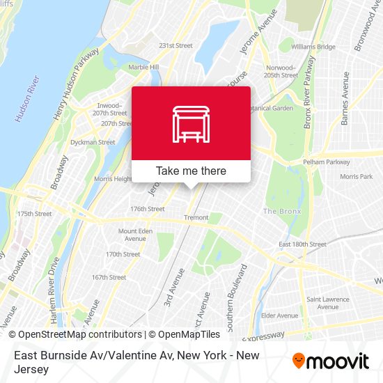 Mapa de East Burnside Av/Valentine Av