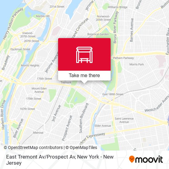 Mapa de East Tremont Av/Prospect Av