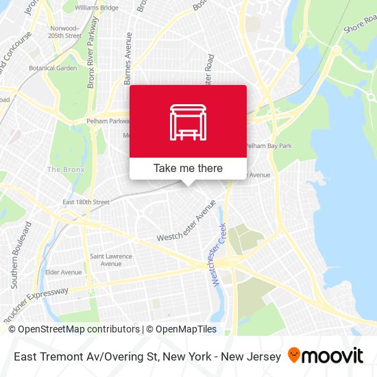 East Tremont Av/Overing St map