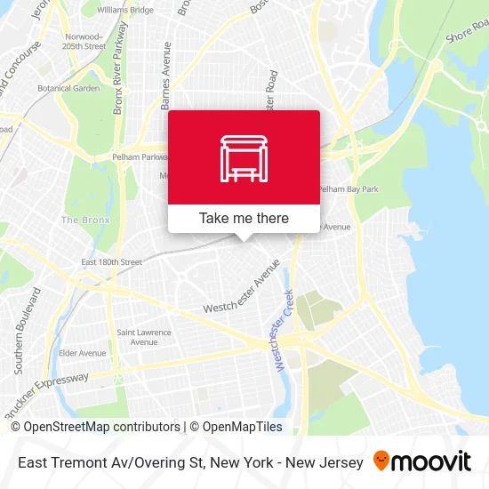 East Tremont Av/Overing St map