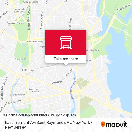 Mapa de East Tremont Av / Saint Raymonds Av