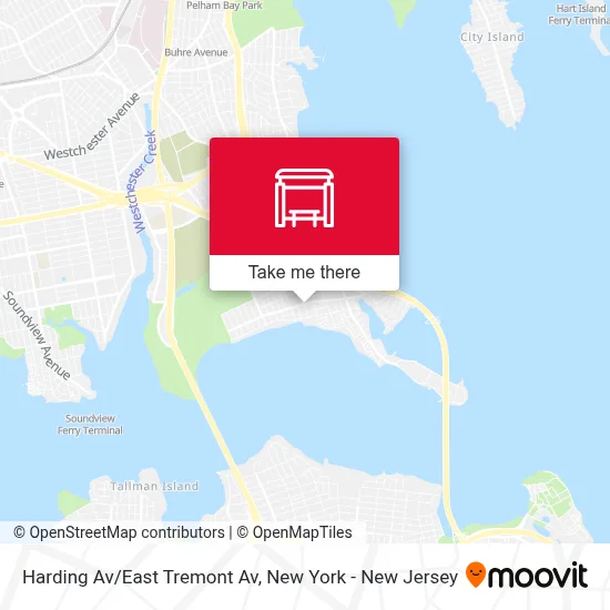 Harding Av/East Tremont Av map