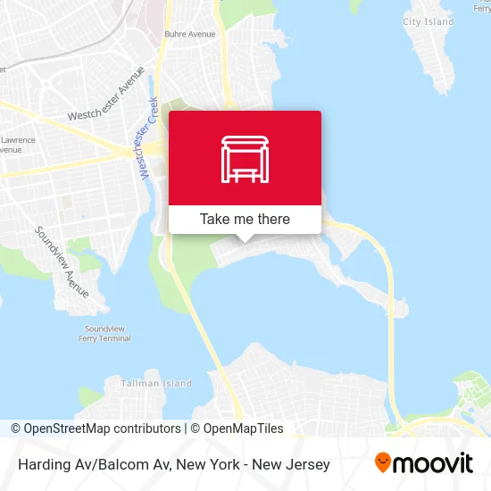 Harding Av/Balcom Av map