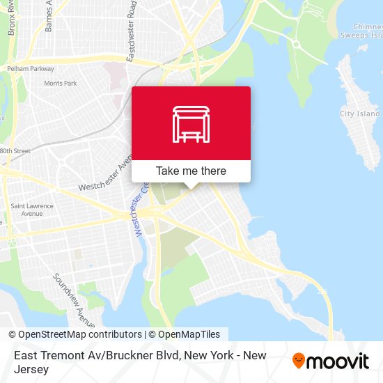 Mapa de East Tremont Av/Bruckner Blvd