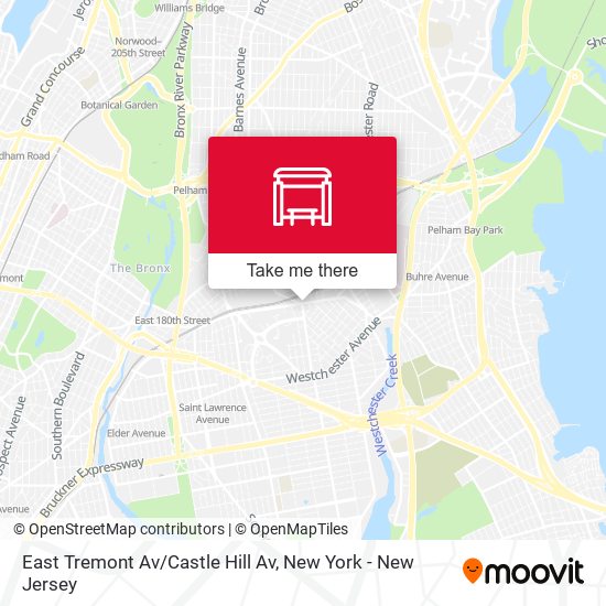 East Tremont Av/Castle Hill Av map