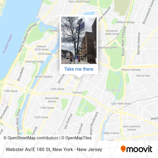 Webster Av/E 180 St map